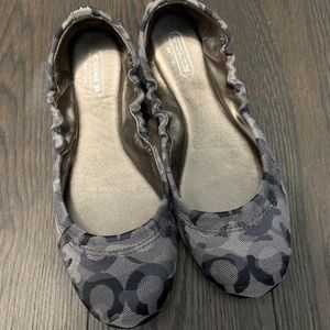 EUC Coach flats sz 6.5 (smoke camo)